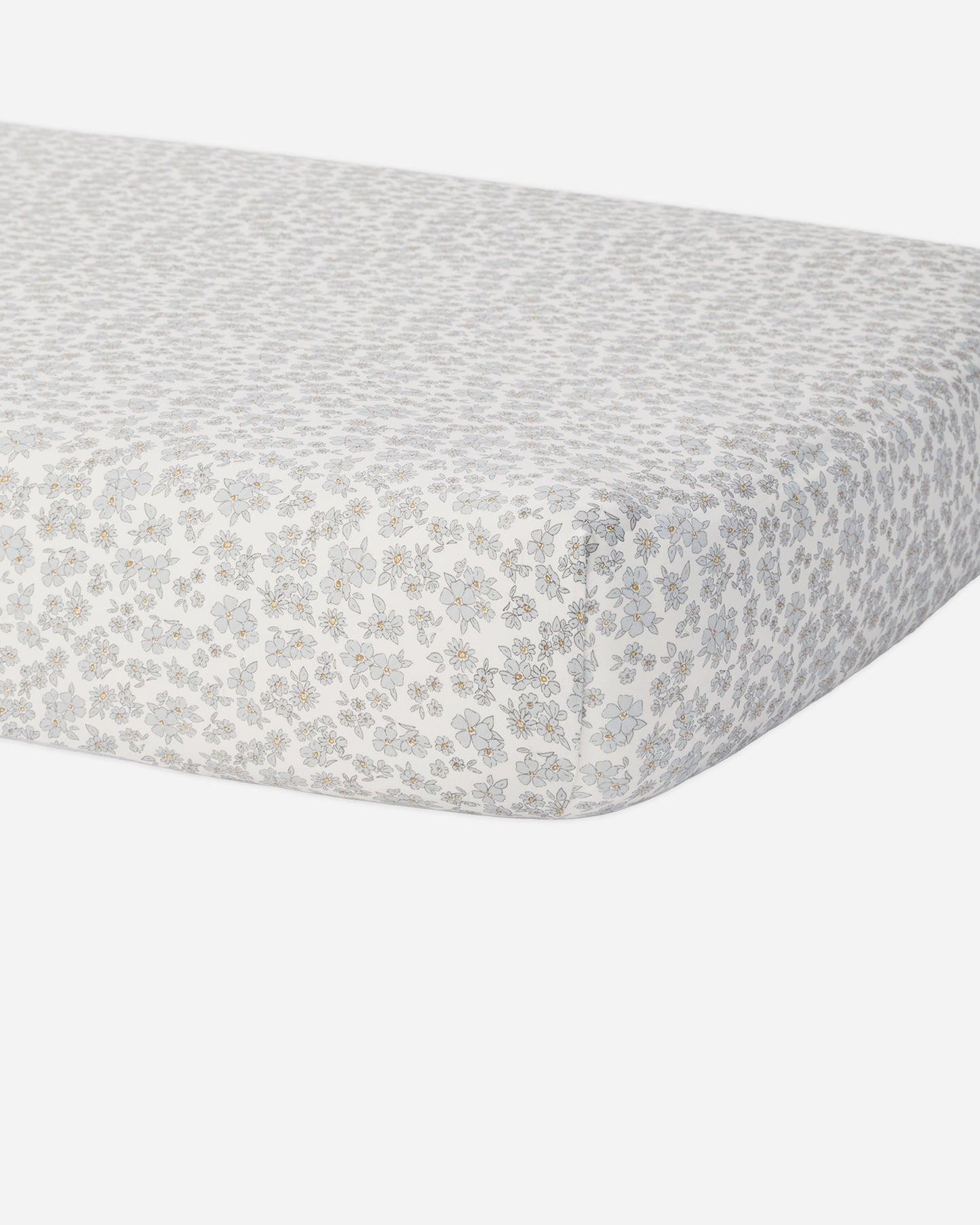 Quincy Mae Bamboo Crib Sheet in Blue Floral