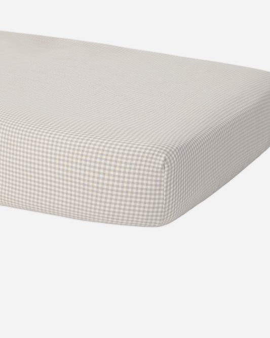Quincy Mae Woven Crib Sheet in Sage Gingham