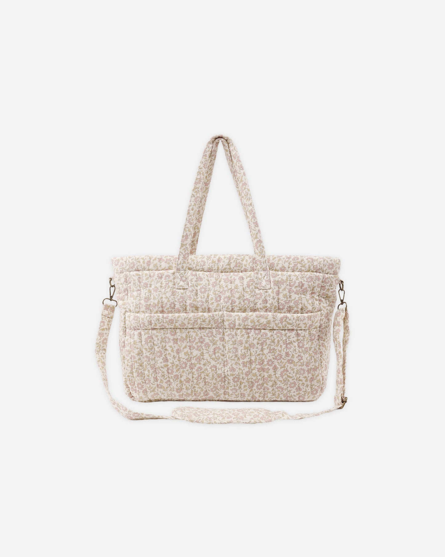 Quincy Mae Diaper Bag & Changing Mat in Wildflower Woven