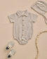 Quincy Mae Matteo Romper in Sage Gingham