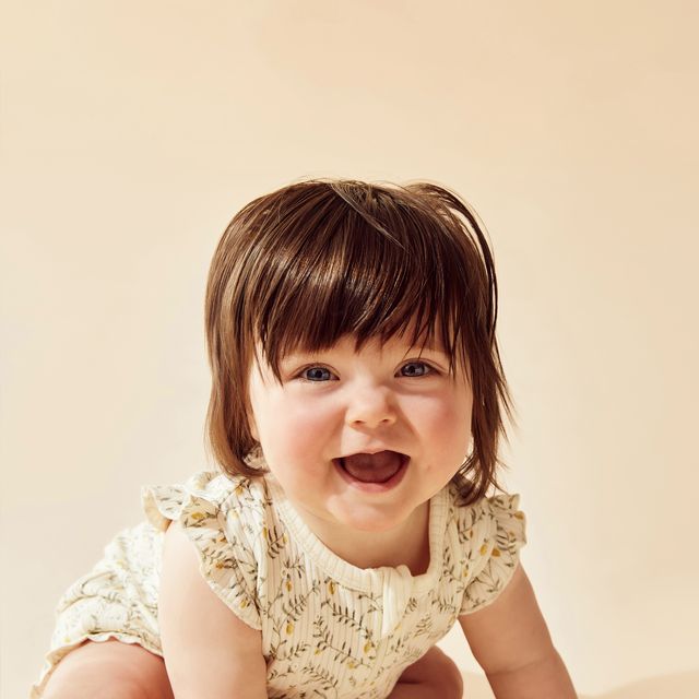 Wilson and Frenchy Organic Cotton Ruffle Zipsuit in Lemon Leaf