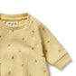 Wilson & Frenchy Waffle Romper in Little Lemon