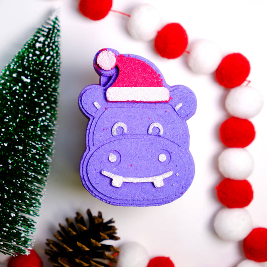 Happy Hippo Hippopotamus For Christmas Bath Bomb