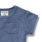 Wilson and Frenchy Organic Cotton Terry Tee in Deep Blue