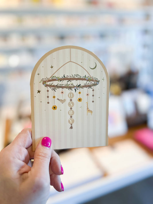 Ginger P. Designs - Baby Mobile Arch Greeting Card