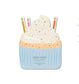 Ginger P. Designs - Birthday Cupcake die-cut folded Greeting Card