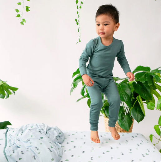 Belan J 2 Piece PJ Set in Leafy Green