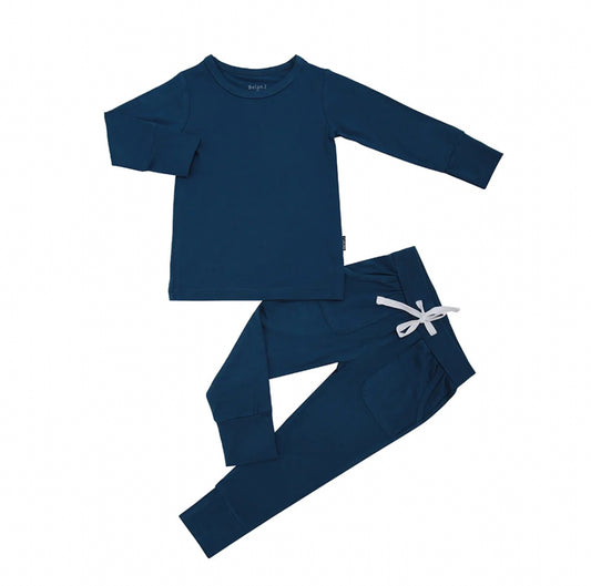 Belan J 2 Piece PJ Pocket Jogger Set in Deep Blue