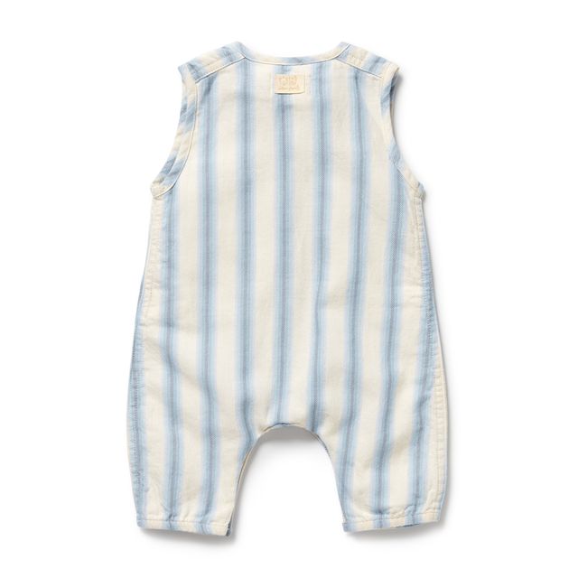 Wilson and Frenchy Organic Cotton Growsuit in Deep Blue Stripe