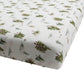Belan J Ribbed Bamboo Fitted Crib Sheet in Misty Forest