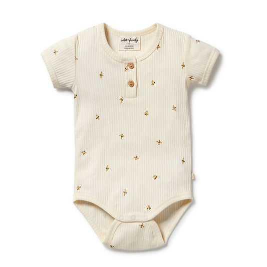 Wilson and Frenchy Henley Bodysuit in Bee Mine