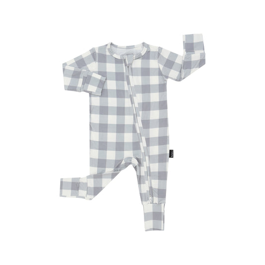 Belan J Footless Bamboo Sleeper in Denim Plaid
