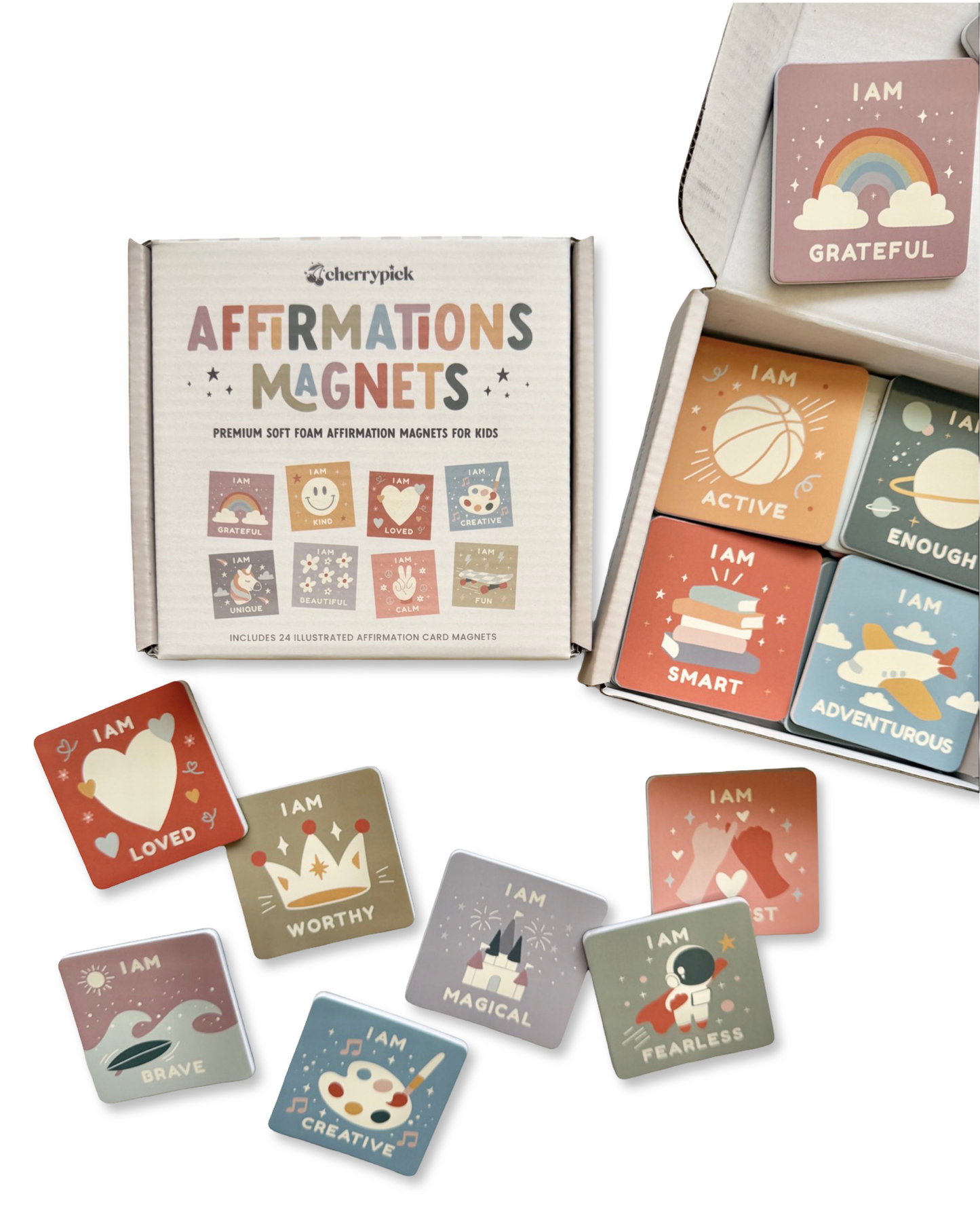 Cherrypick “Affirmations” Soft Foam Magnetic Set