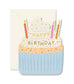 Ginger P. Designs - Birthday Cupcake die-cut folded Greeting Card
