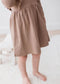 Mila & Co. Ribbed Flutter Dress in Cappuccino