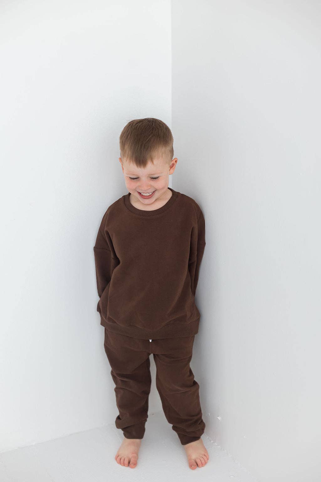 Mila & Co. Sweatshirt & Jogger Set in Mocha