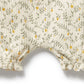 Wilson and Frenchy Organic Cotton Ruffle Zipsuit in Lemon Leaf