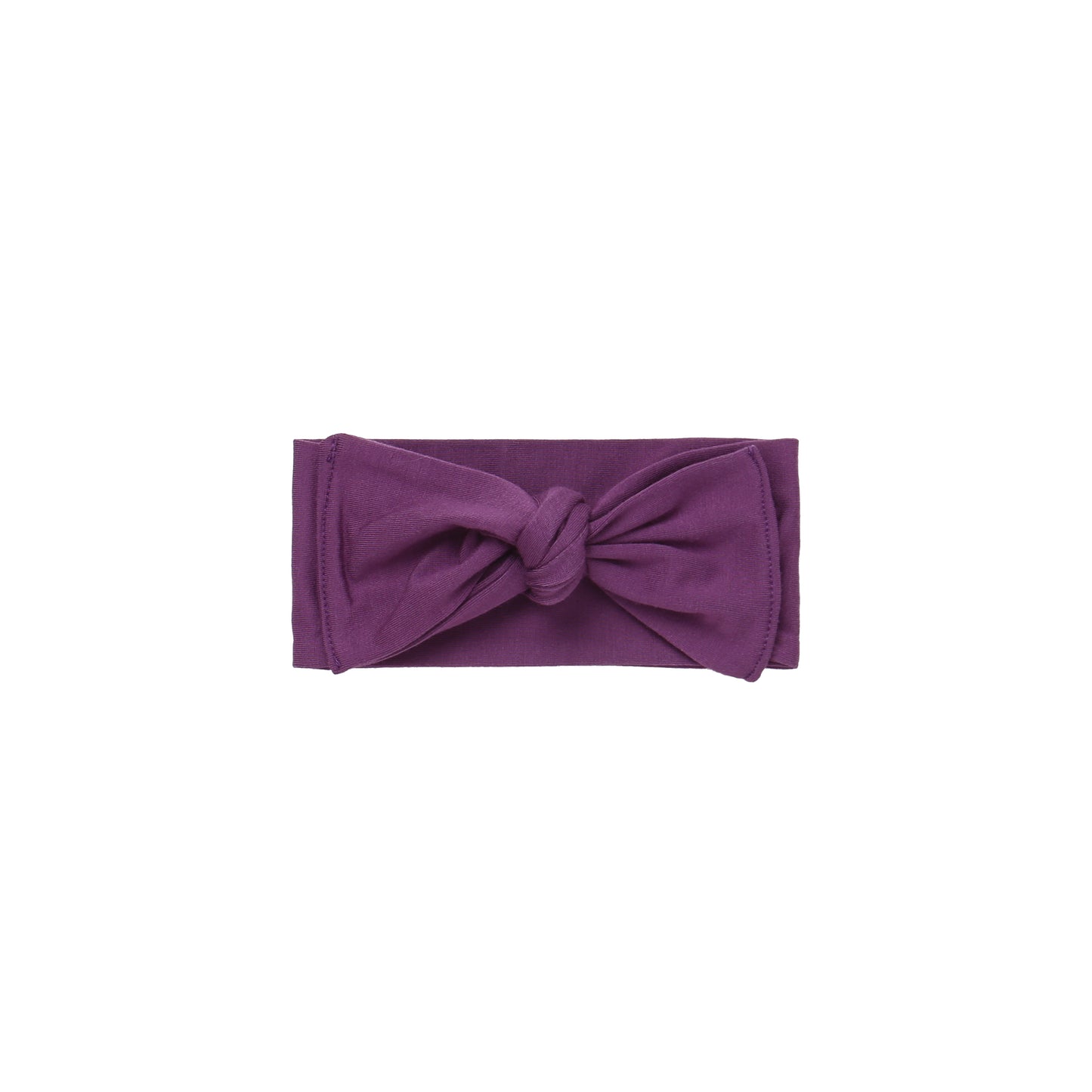 Belan J Bamboo Headband Bow in Deep Plum
