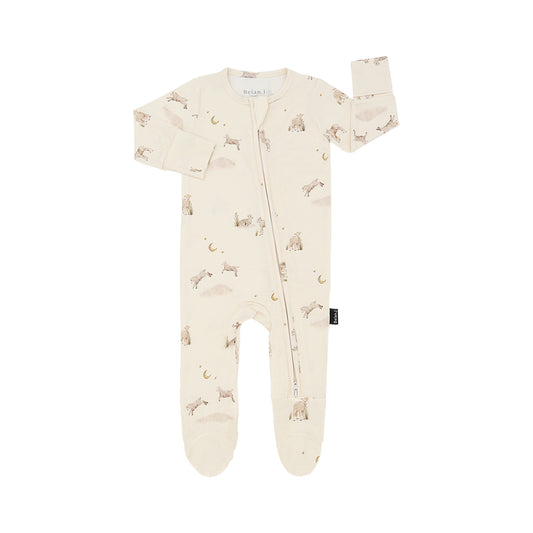 Belan J Bamboo Footed Sleeper in Little Lambs