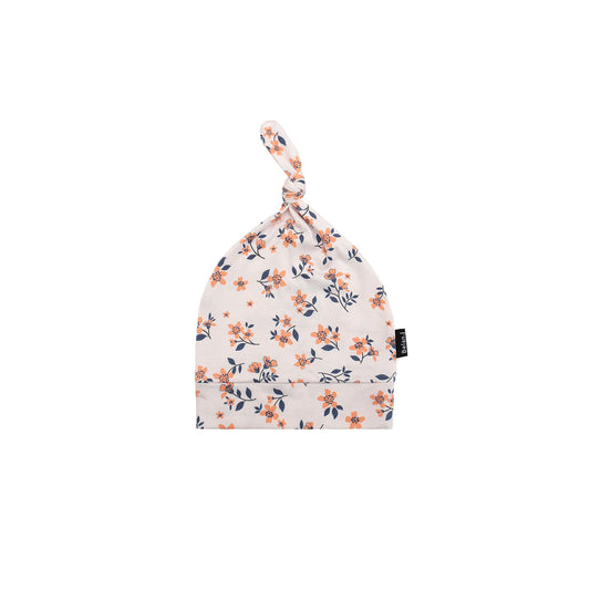 Belan J Knotted Infant Hat in Peachy Blossom
