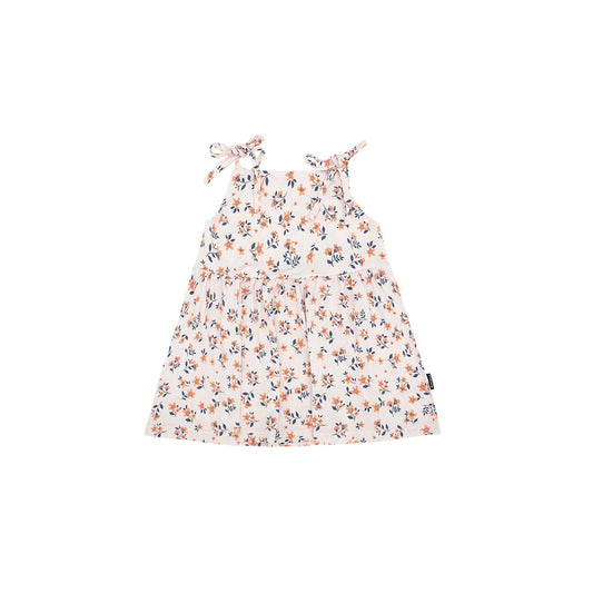 Belan J Shoulder Tie Tiered Top in Peachy Blossom