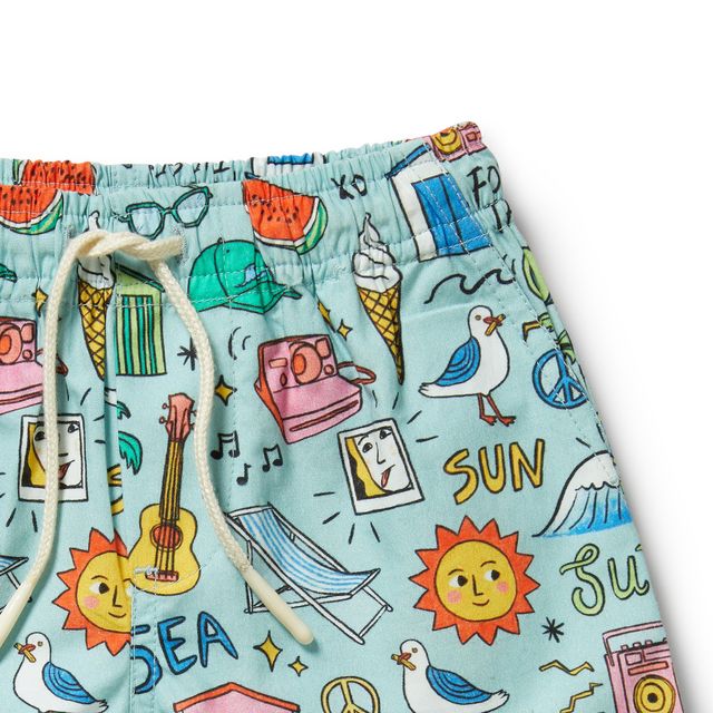 Wilson and Frenchy Swim Board Short in Sun, Surf & Sea