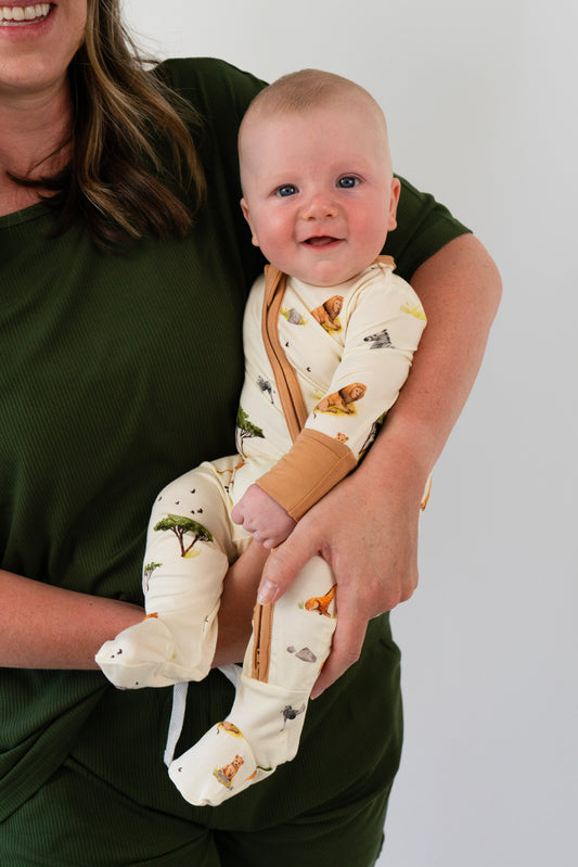 Belan J Bamboo Footed Sleeper in Safari