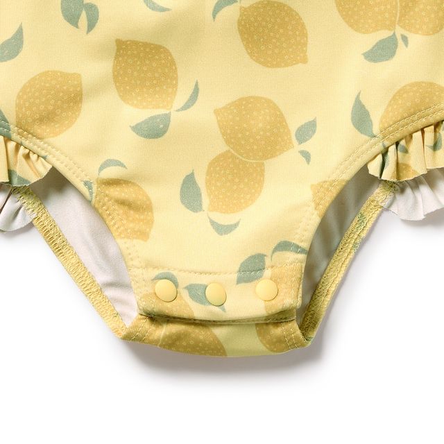 Wilson and Frenchy Long Sleeve Swimsuit in Lemon Drop