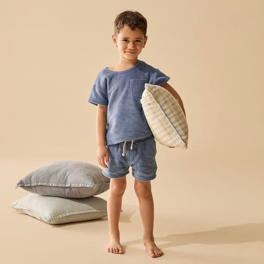 Wilson and Frenchy Organic Cotton Terry Short in Deep Blue