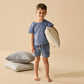 Wilson and Frenchy Organic Cotton Terry Tee in Deep Blue